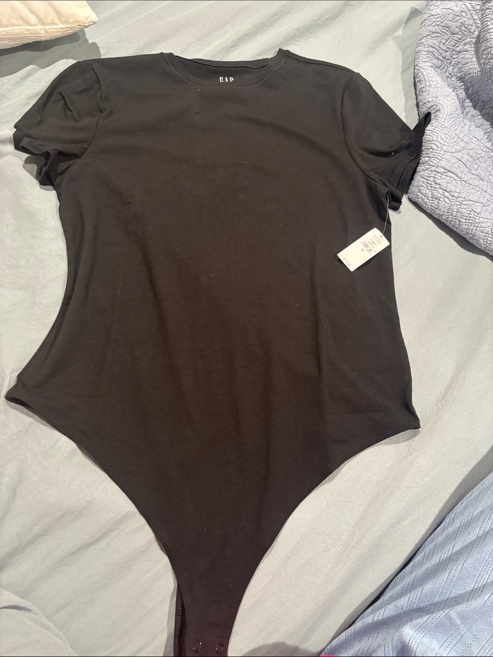 💕NWT! GAP Black Short Sleeve Stretch Bodysuit